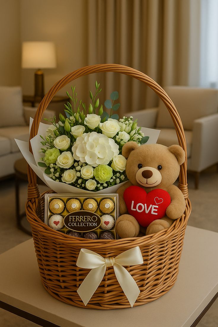 Florist designing a beautiful custom flower arrangement